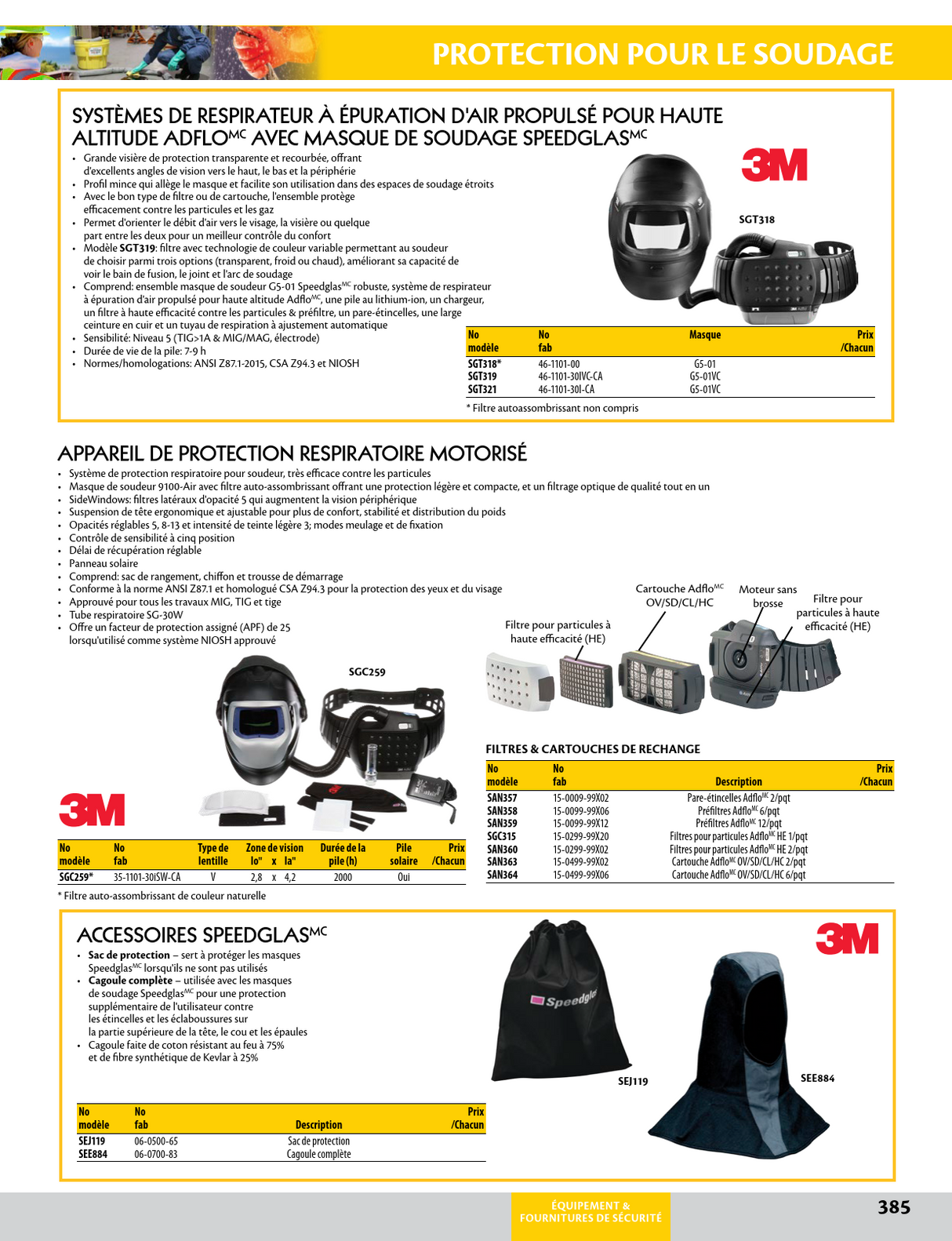 Préfiltres de soudeur Adflo 3M 15-0099-99X12