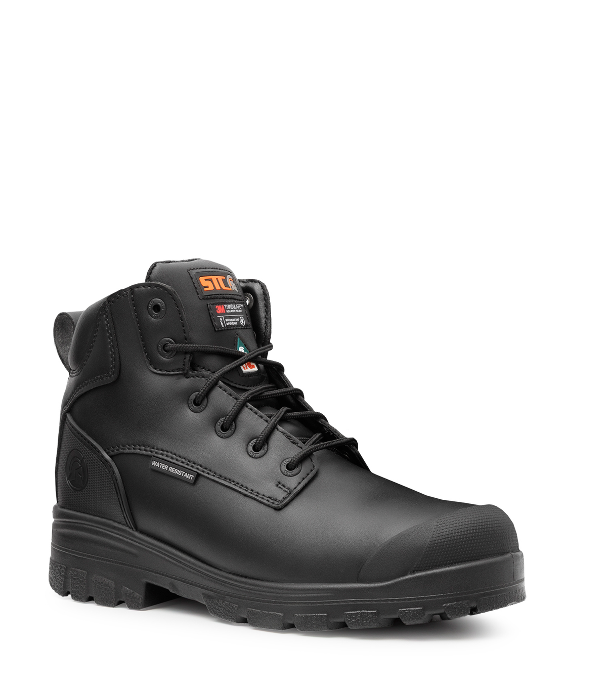 Trump, noir, bottes de travail 6'' véganes, microfibre