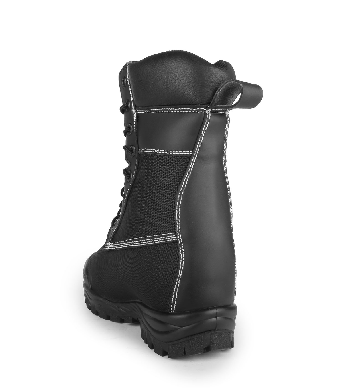 Larch, noir, bottes de travail 9" en nylon, protection métatarsienne
