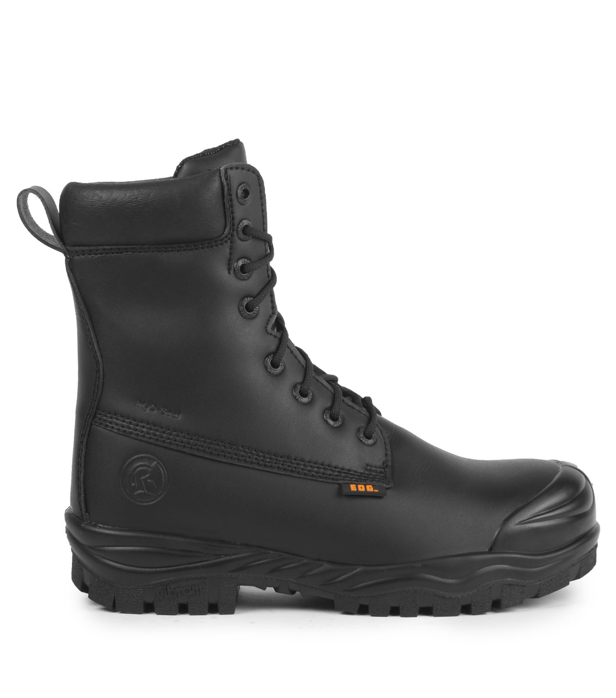 Maska, noir, bottes de travail véganes 8'' isolées, Vibram fire & ice