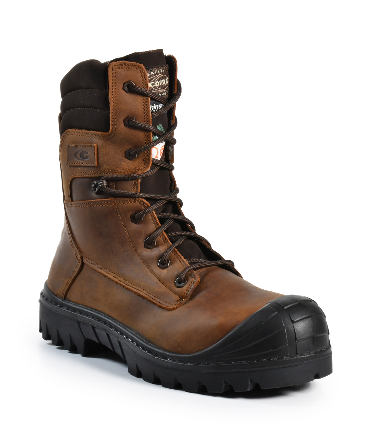 Houston, brun, bottes de travail 9'' sans métal en cuir