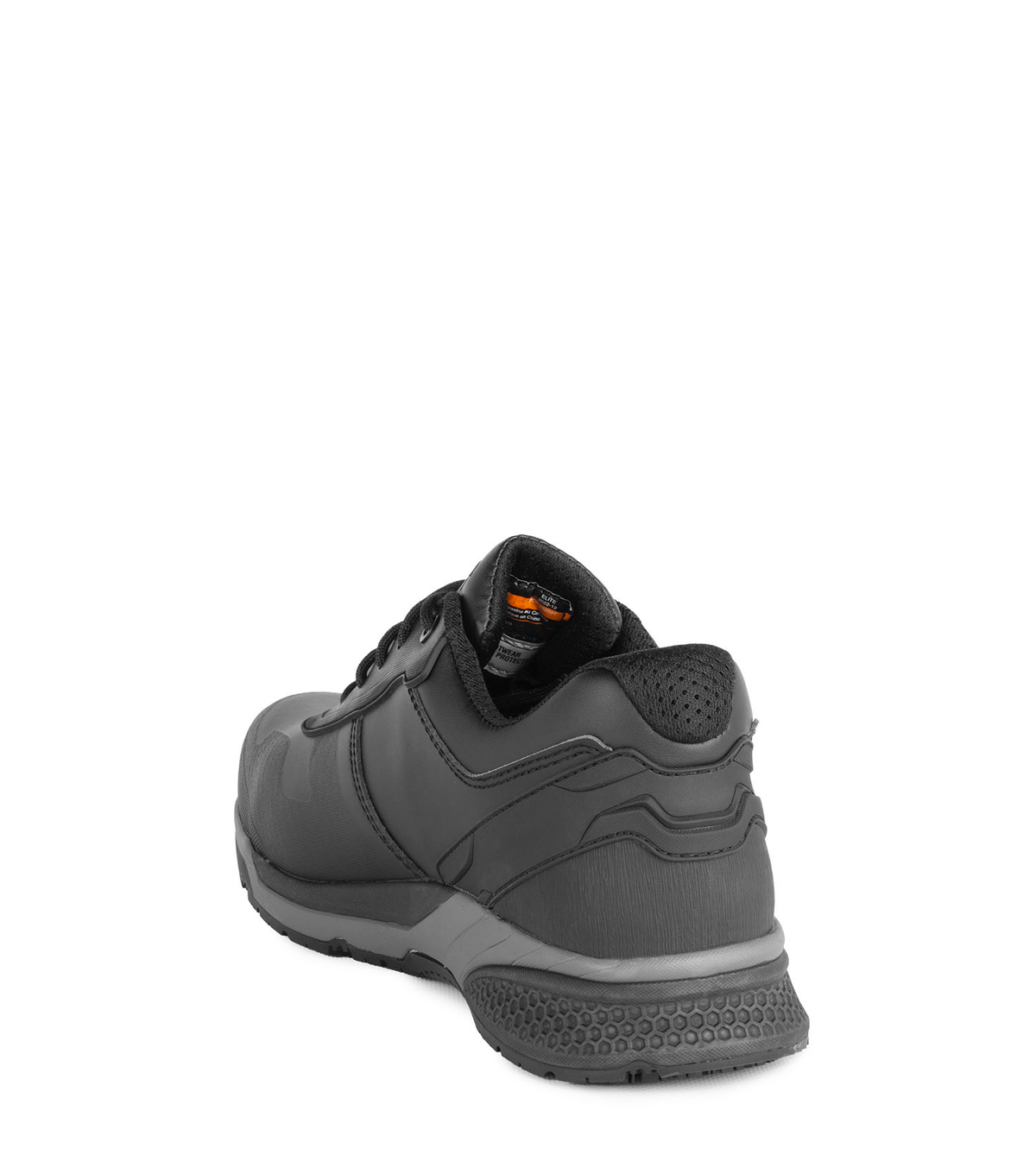 Elite, noir, souliers de travail athlétique véganes en microfibre