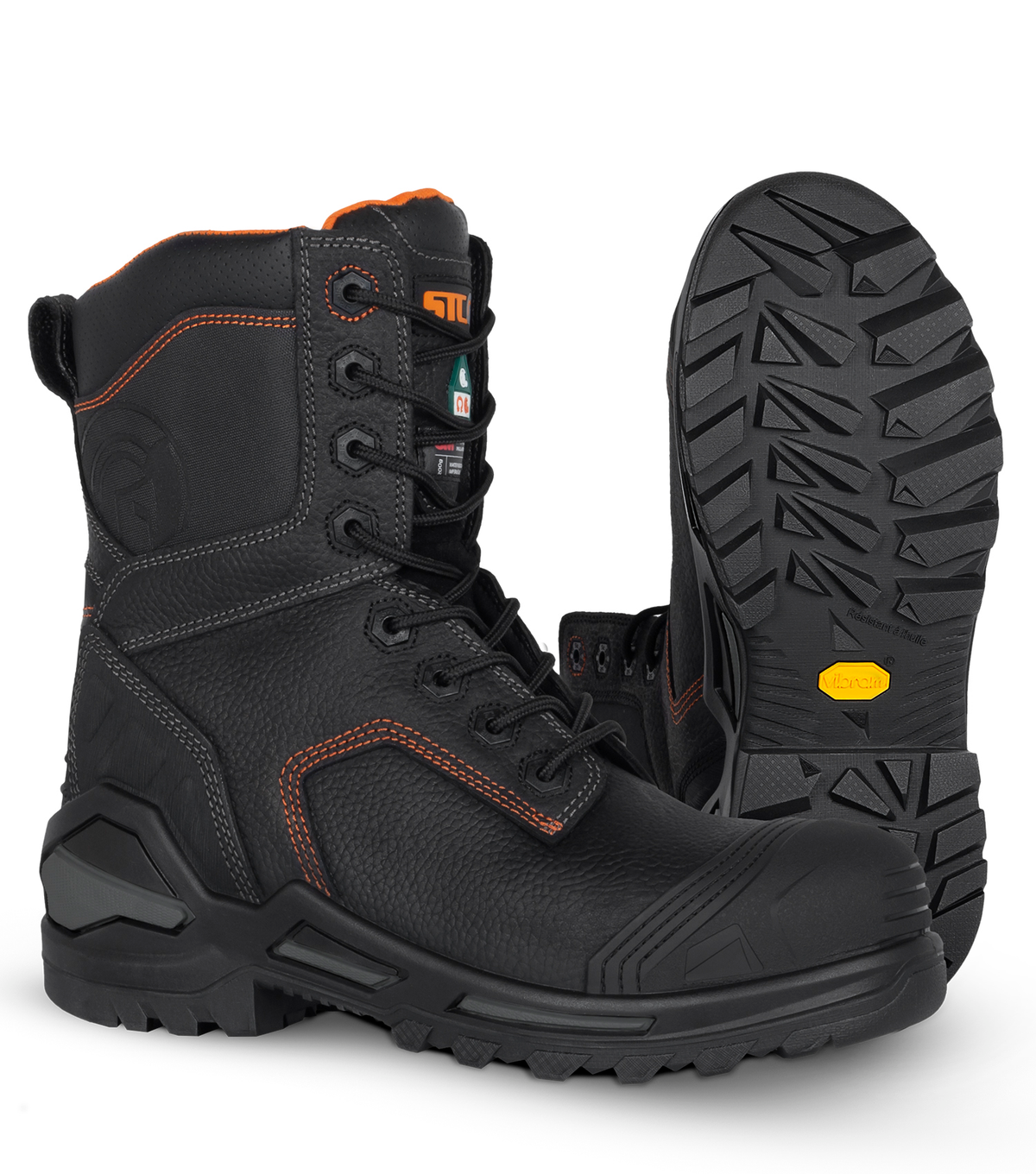 Blade8, noir, bottes de travail 8'' imperméables, Vibram Megagrip Pr
