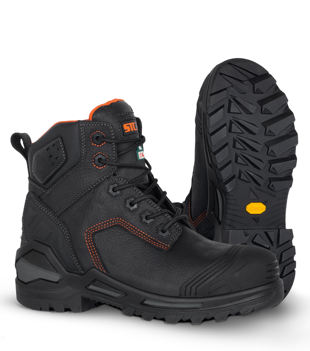 Blade6, noir, bottes de travail 6'' imperméables, Vibram Megagrip Pr