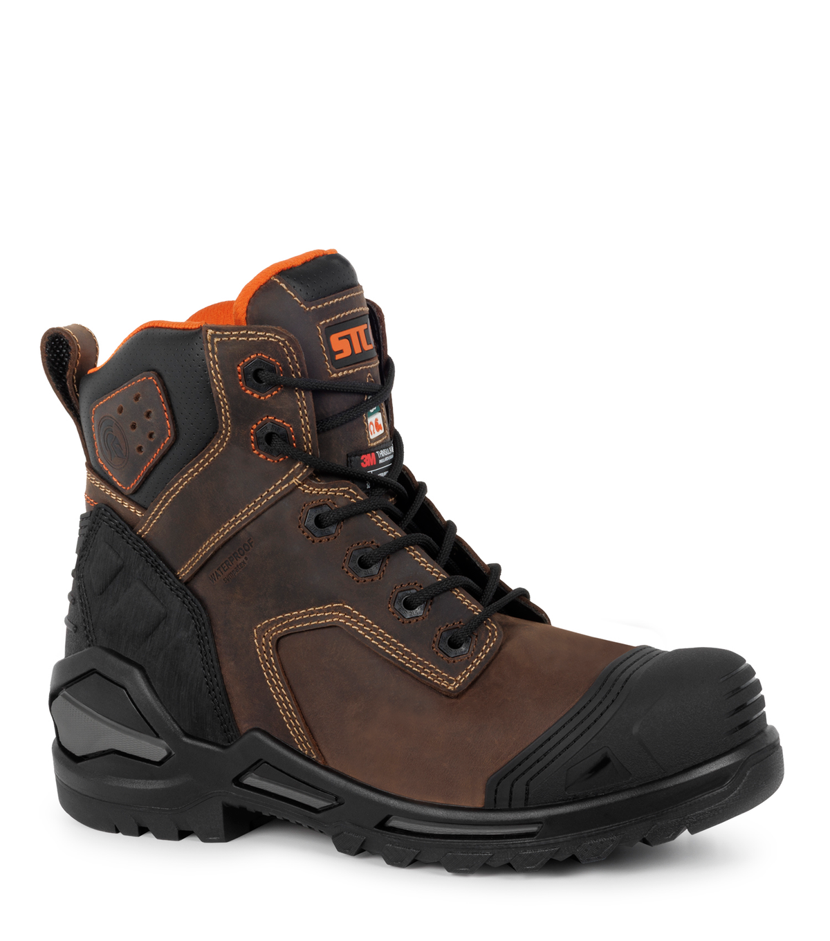 Blade6, brun, bottes de travail 6'' imperméable, Vibram Megagrip Pro