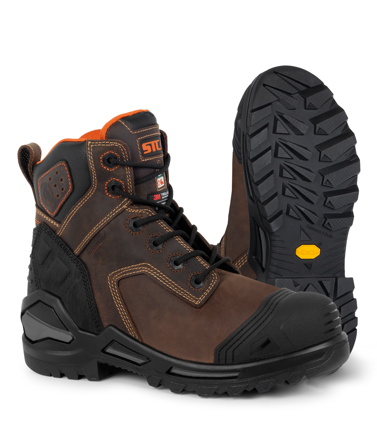 Blade6, brun, bottes de travail 6'' imperméable, Vibram Megagrip Pro