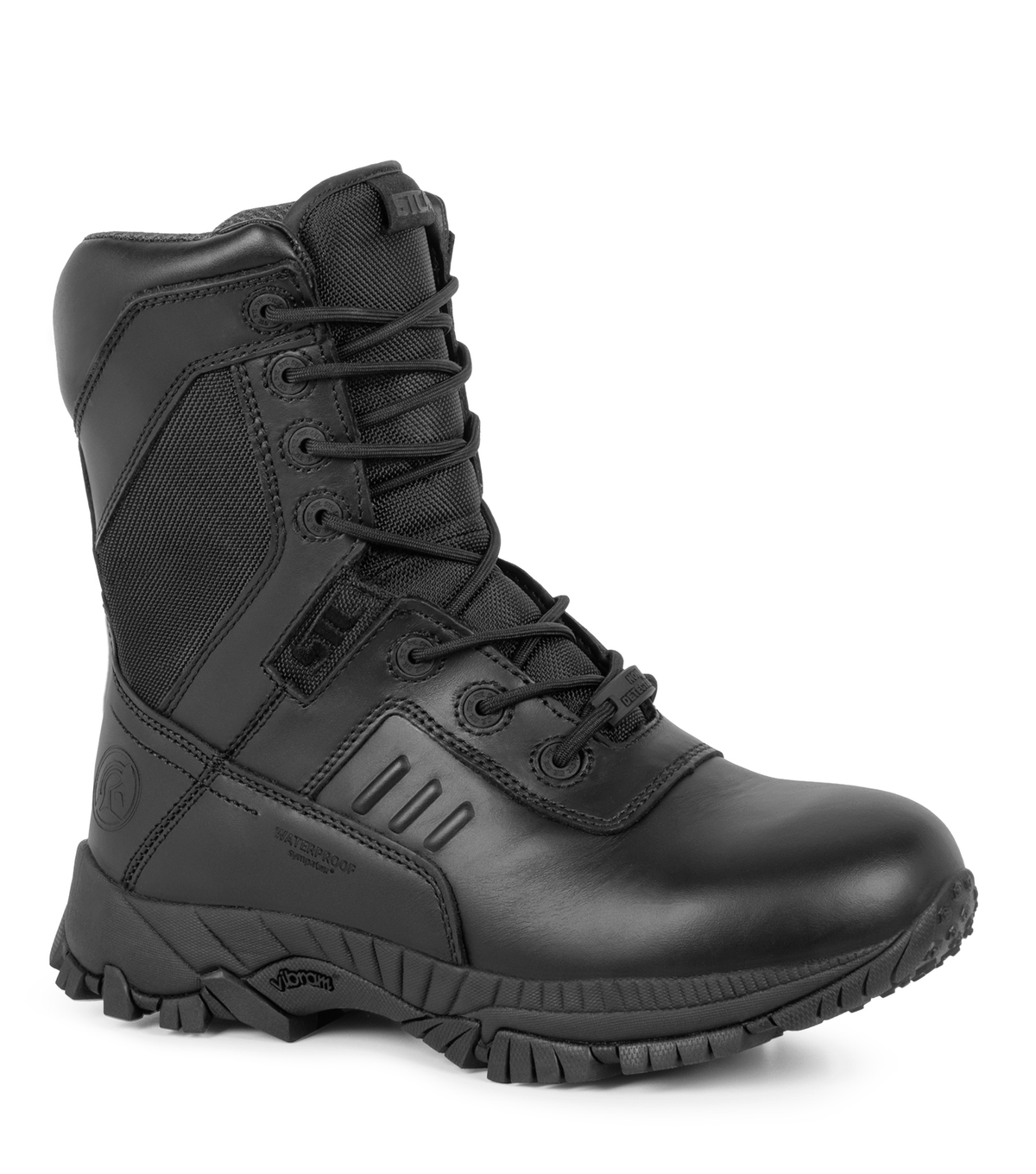 Tactik soft toe Noir, bottes tactiques 8" imperméables, Vibram, largeur large