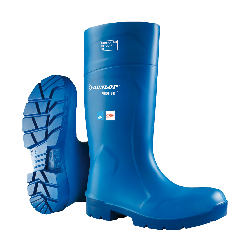 Purofort FoodPro Safety bleu, bottes agroalimentaire en PU