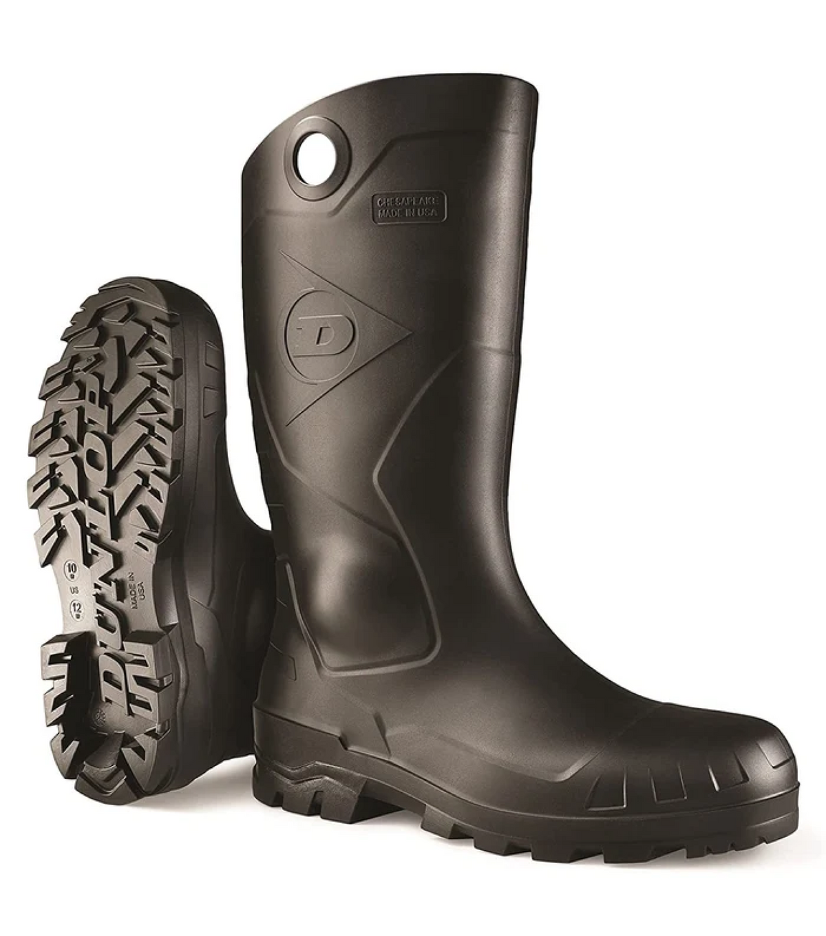 Chesapeake, noir, bottes de pluie 14'' en PVC