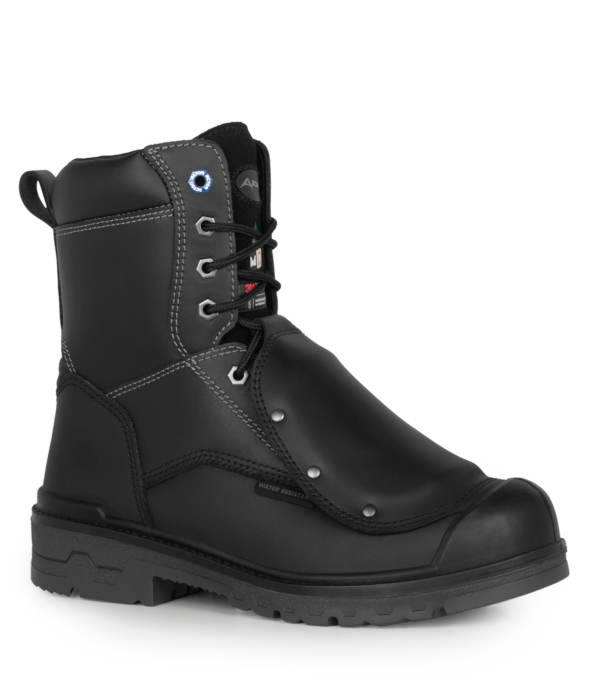 Progum-x-met, noir, bottes 8" avec protection métatarsienne externe