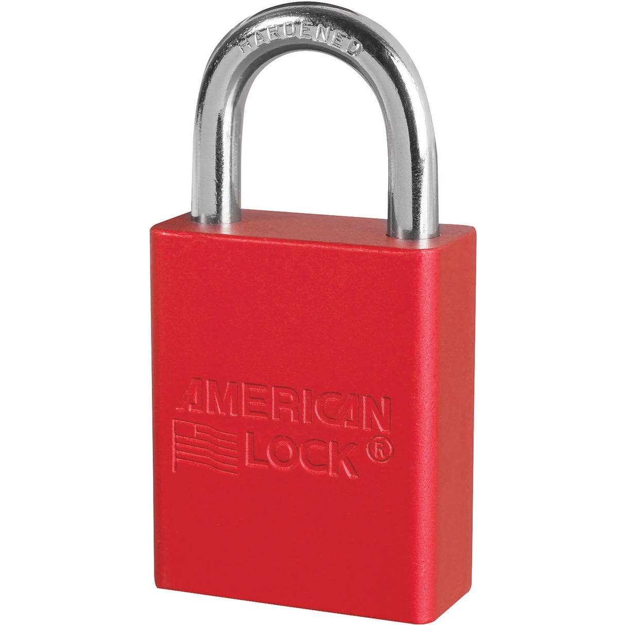 Cadenas anodisé, Cadenas de sécurité, Clés identiques, Aluminium, Largeur de 1-1/2"