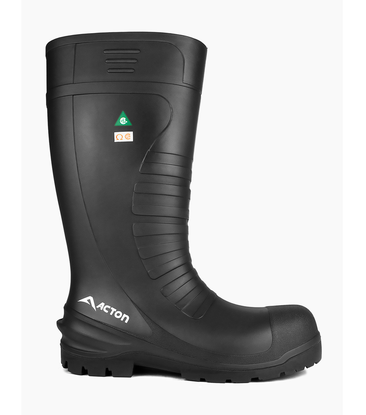 All terrain, noir, bottes de travail 15'' imperméable en pu