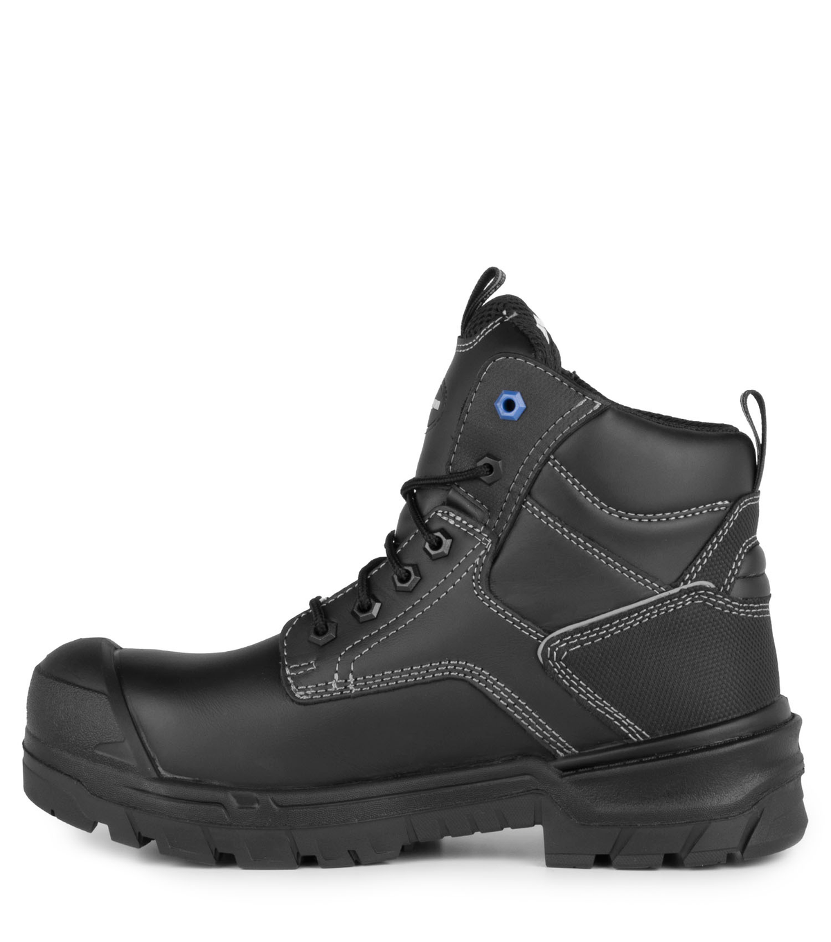 G3s, noir, bottes de travail 6" en cuir, semelle antidérapante 4grip