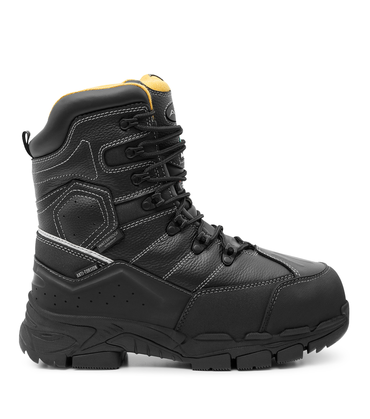 Cannonball, noir, bottes de travail 8'' isolées, métatarsienne