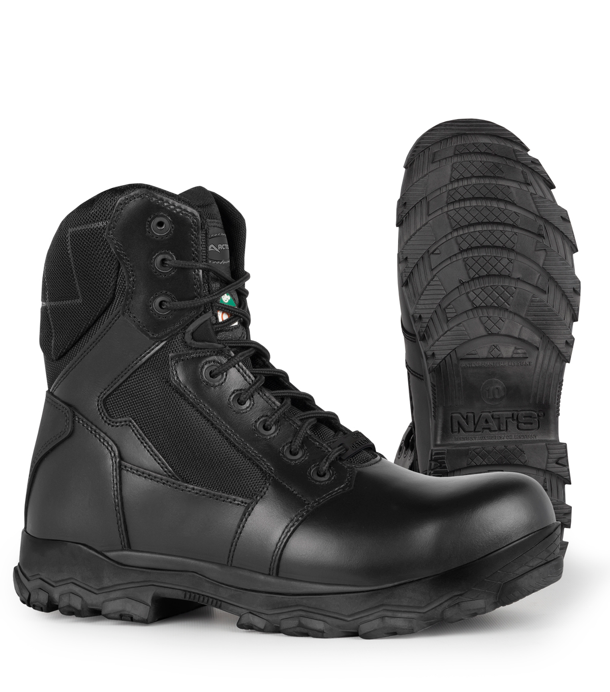 Proforce, noir, bottes tactiques de sécurité 8’’ non détectables