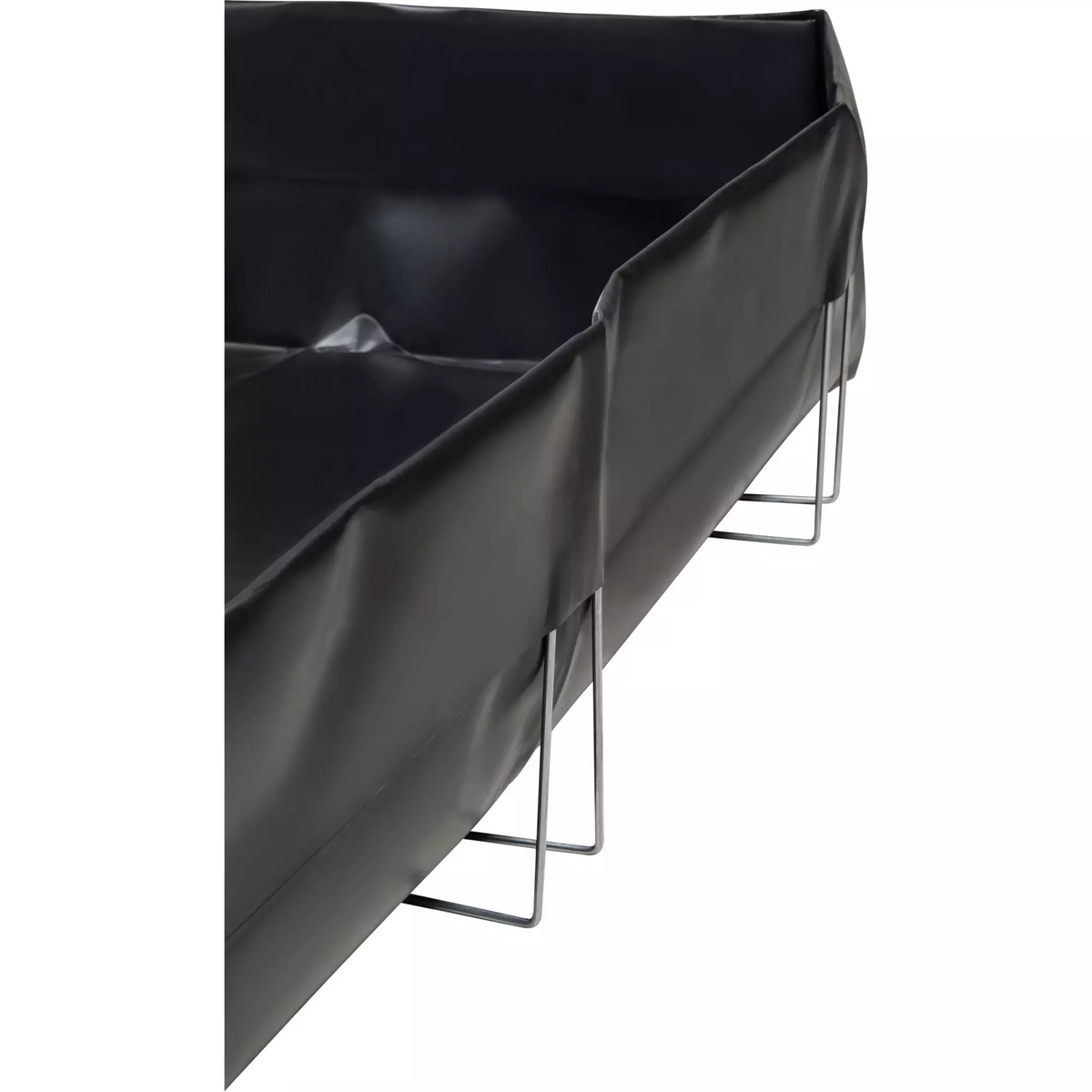 Berme à support en fil métallique, capacité 268 gal. US, 6' la x 6' lo x 12" h, support en L