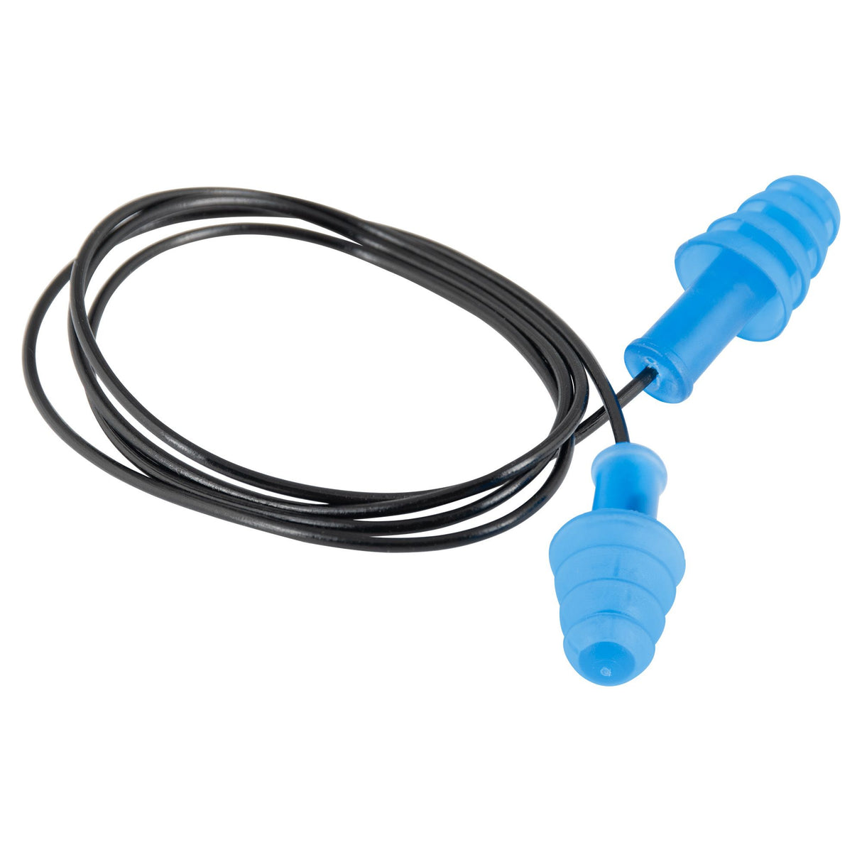 Boite de 100 paires de bouchons d'oreilles réutilisables, taille unique, bleu et noir
