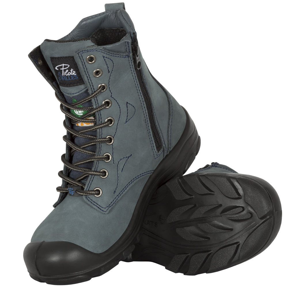 S558 Marine, bottes de travail 8" en cuir nubuck, cap en acier pour femme