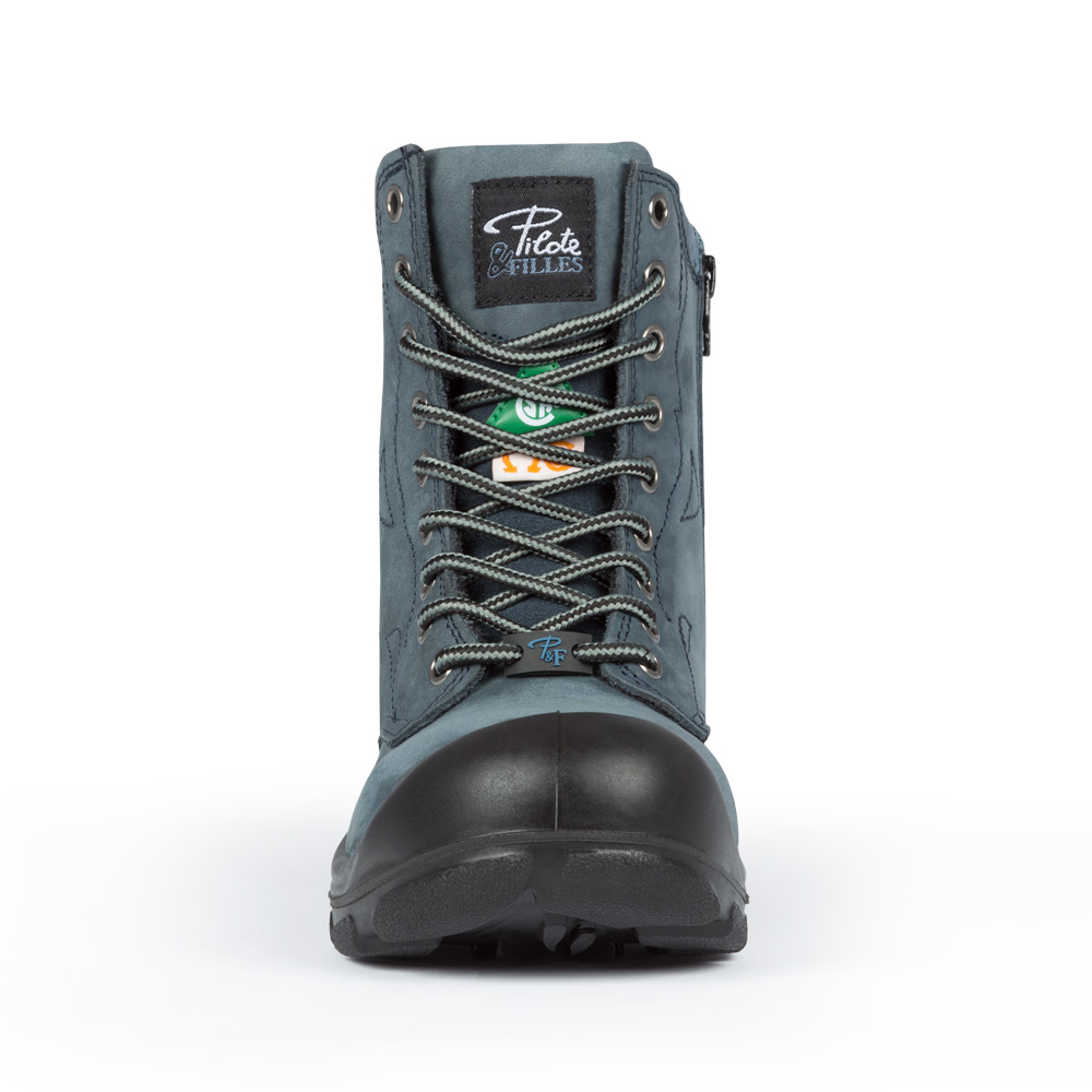 S558 Marine, bottes de travail 8" en cuir nubuck, cap en acier pour femme