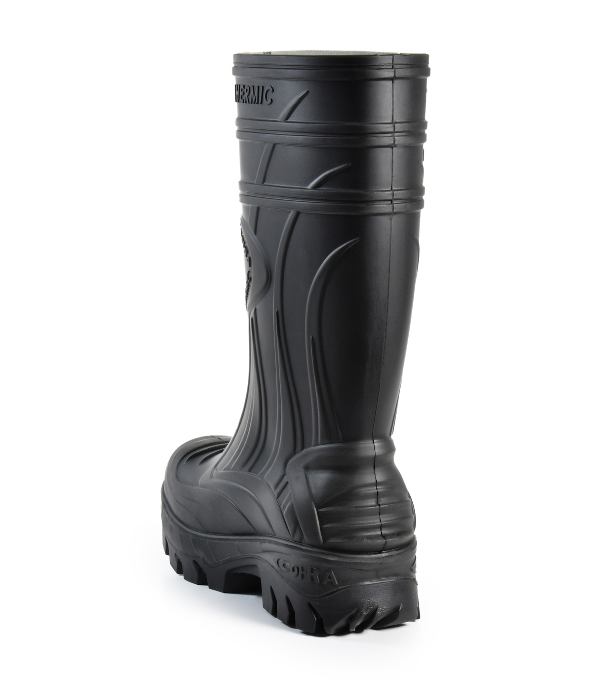 Thermic, noir, bottes de travail isolées, protection métatarsienne