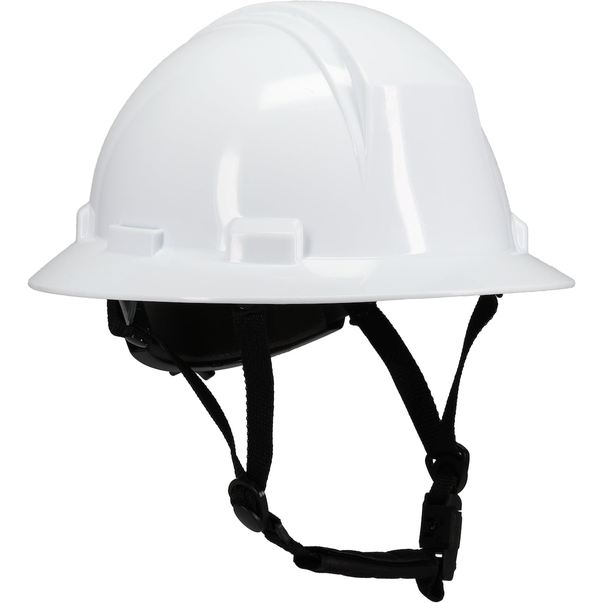 Casque de sécurité à bord complet Kilimanjaro de type II avec coquille en PEHD. suspension textile à 4 points. réglage à cliquet et mentonnière à 4 points