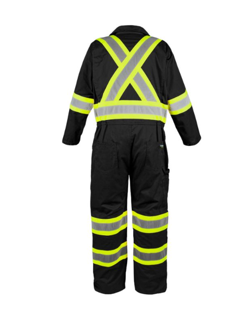 Combinaison non doublée haute visibilité, noir