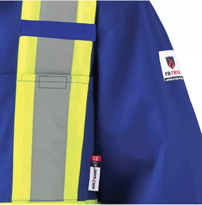 Couvre Tout ignifuge FR fermetures glissiere aux jambes 56 T , Bleu royal, 9,7 cal/cm²