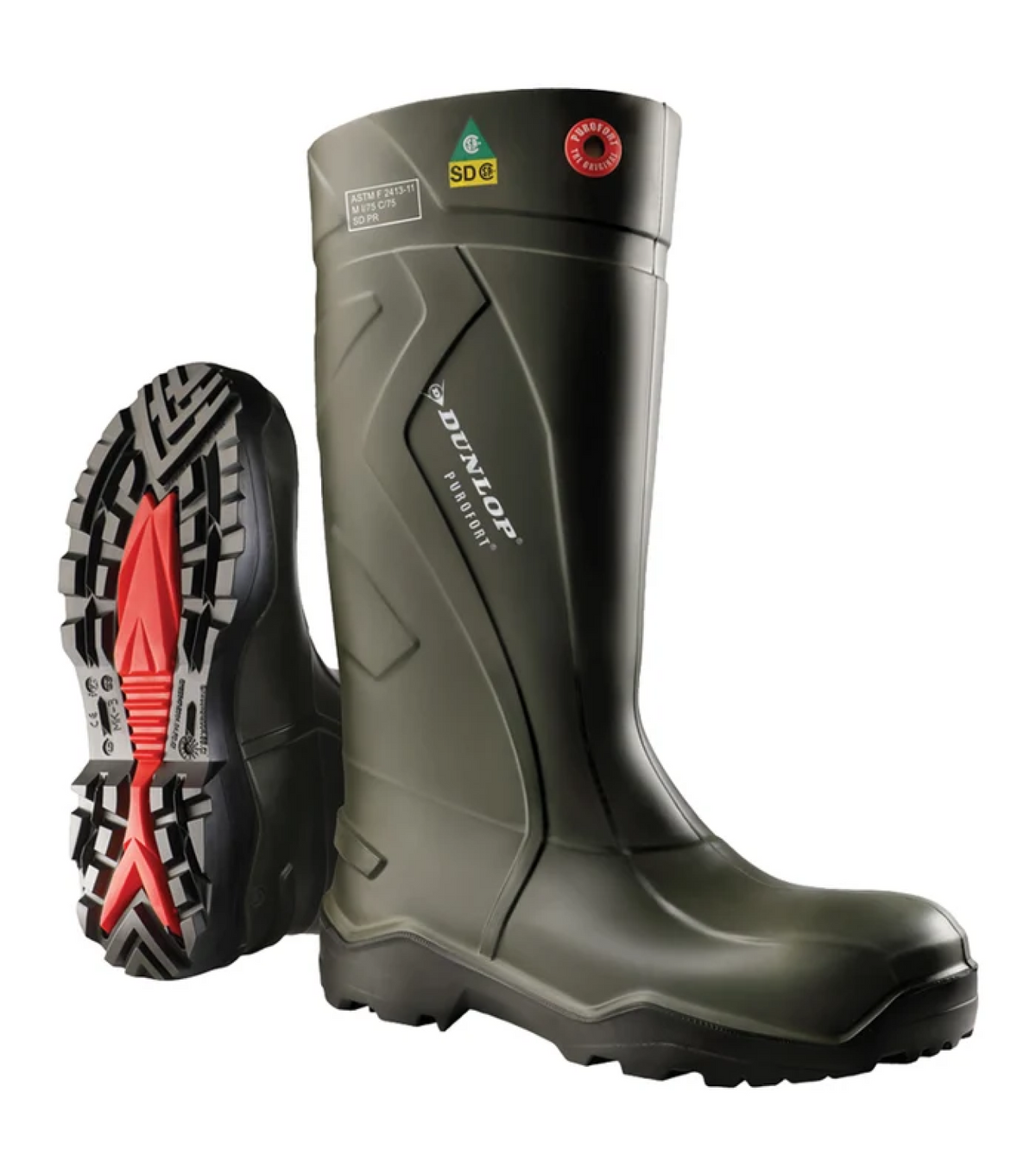 Purofort+ Full Safety, vert, bottes de travail 15'' SD isolées en PU
