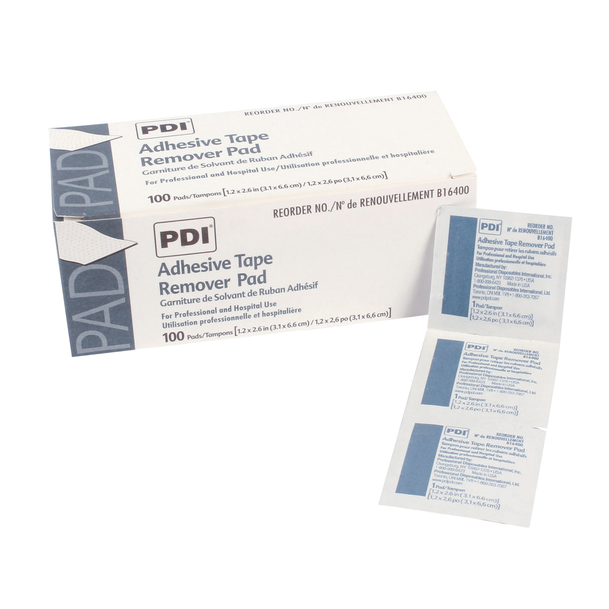 Paquet de 100 tampons dissolvant pour adhésif