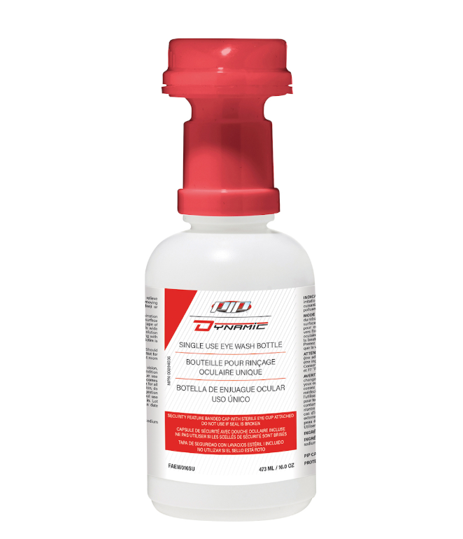 Lavage oculaire salin à usage unique, 16 oz