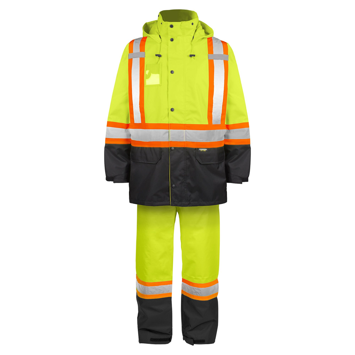 Ensemble de pluie haute visibilité 150 derniers, jaune