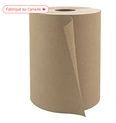Caisse de 12 essuie-mains rouleau brun 600' long