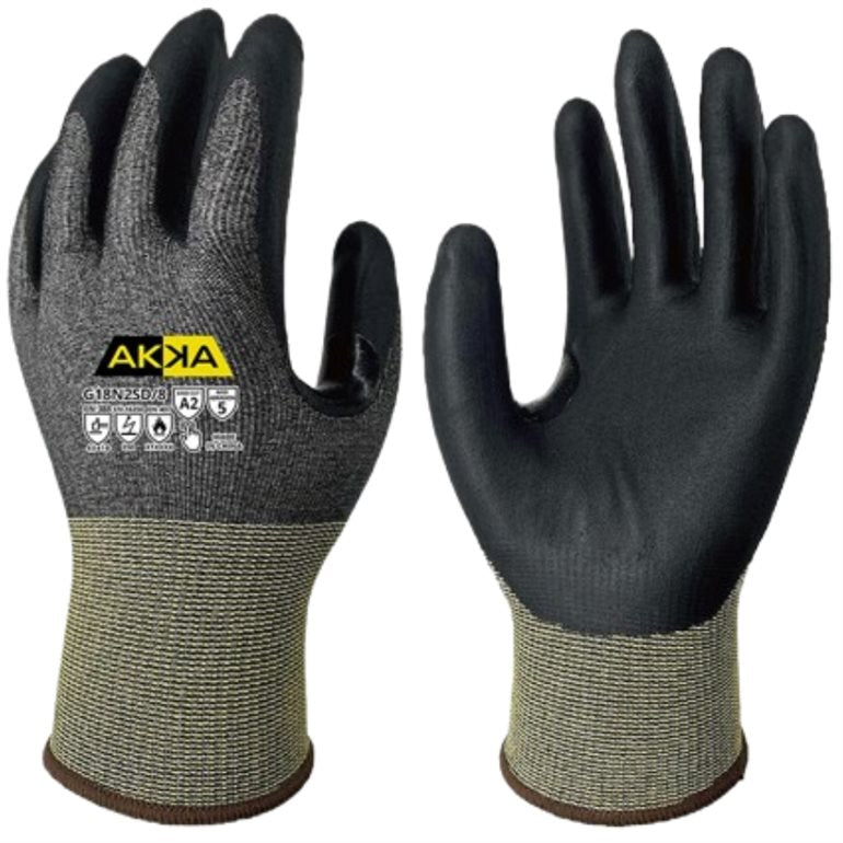 ANSI A2 coupure - tricot thermal 18 gages, Abrasion ANSI 5, ESD, tactile, renfort