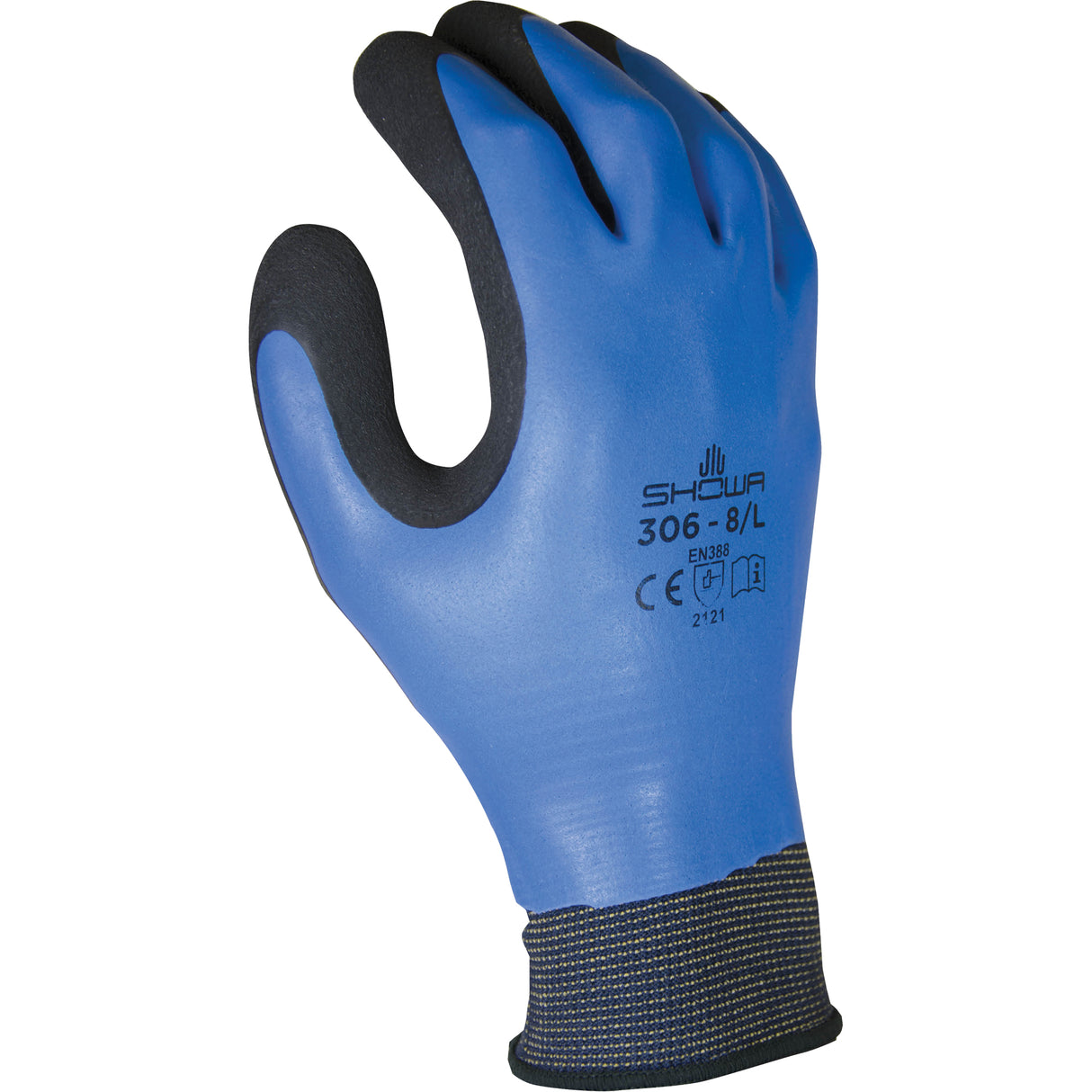 Gants Showa 306, rêvetement latex de caoutchouc, calibre 13, enveloppe en nylon