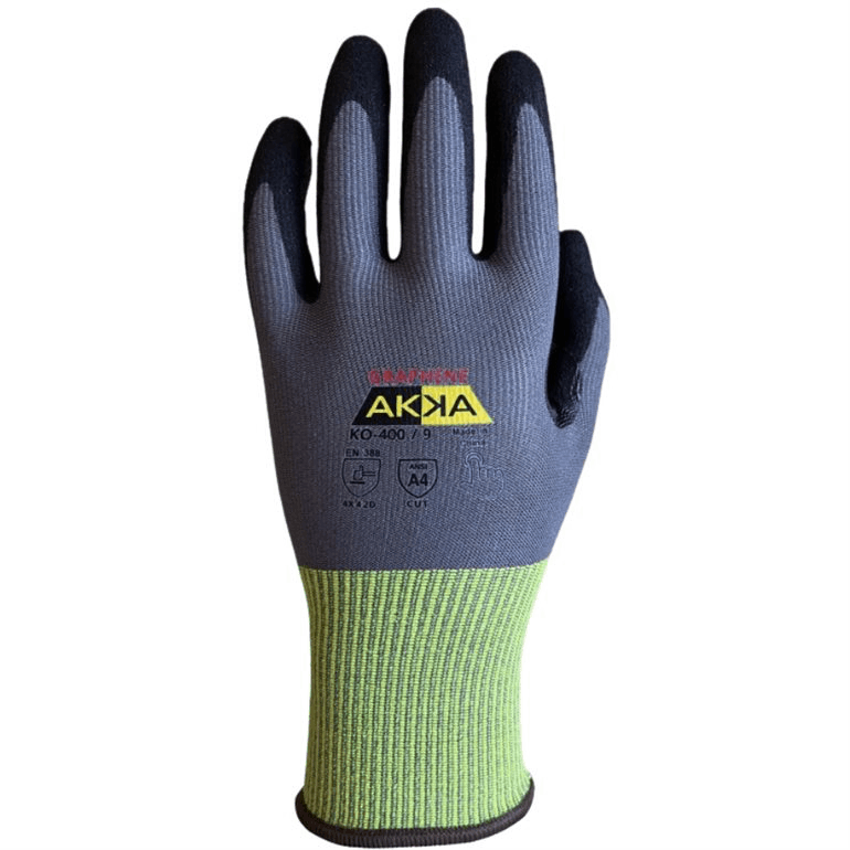 Gants ANSI A4 coupure - tricot GRAPHENE, enduit nitrile sableux, tactile, renfort