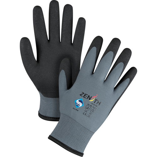Gants enduits de première qualité ZX-30°, Rêvetement PVC, Calibre 15, Enveloppe en Nylon