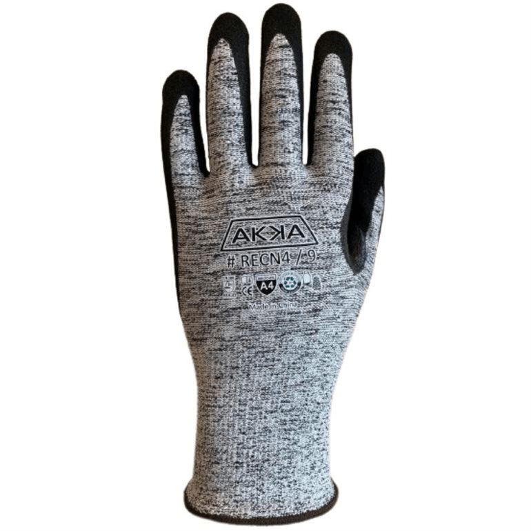 ANSI A4 coupure - Tricot 12% REC, HPPE et nylon enduit NITRILE fini sableux