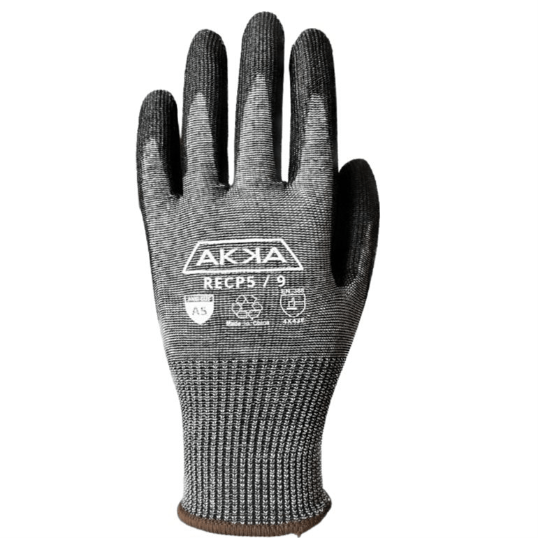 ANSI A5 coupure - Tricot 24% REC, HDPE, acier inoxydable, enduit PU, TACTILE