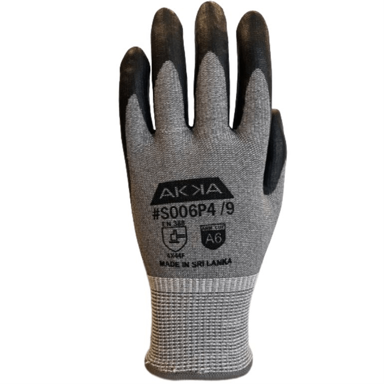 Gants ANSI A6 Coupure - tricot HPPE/stainless steel, enduit caoutchouc nitrile, niveau perforation 4/4