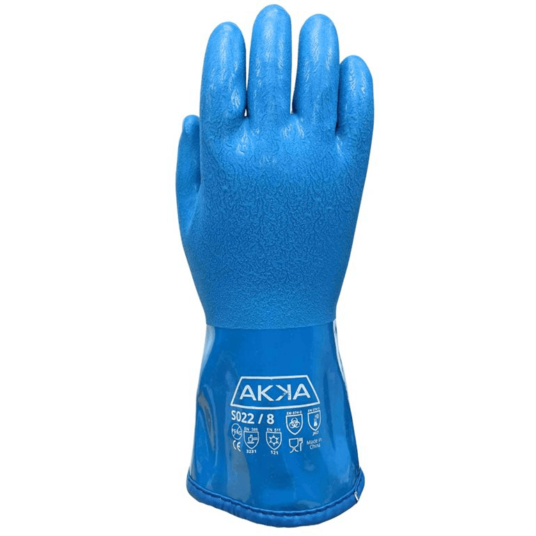 Gant tout PVC & NBR, triple épaisseur, doublure polaire, Appouvé Alimentaire