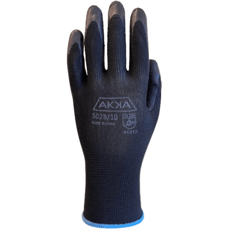Tricot aéré - enduit latex froissé - entièrement noir