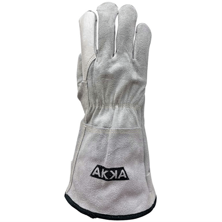 Paume cuir fleur de vache, Soufflet, dos cuir fendu, manchette 5" velcro