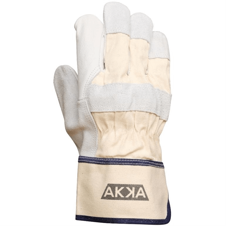 Cuir fleur de vache et dos en coton. Doublure en coton à la paume.Manchette 2''