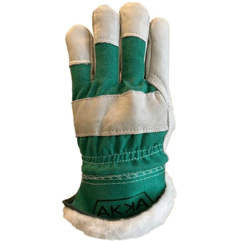 Gant cuir fleur et dos de coton, doublure BOA. Manchette 2'' 3/4