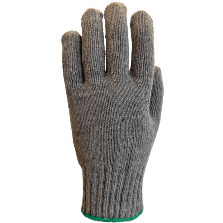 100 % Coton GRIS, 900gr/dz, Sans couture, Ajusté, protection froid, Jauge 7