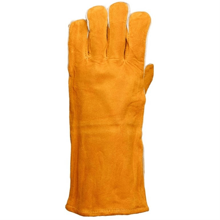 Gants coir fendu 14" doublure 100% coton nervure de cuir, t-grand