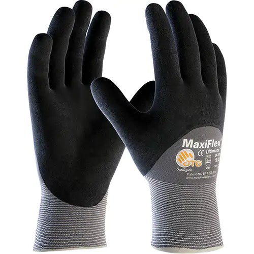 Gants compatibles avec les écrans tactiles ATG MaxiFlex Ultimate, Rêvetement Nitrile, Calibre 15, Enveloppe en Nylon/Élasthanne