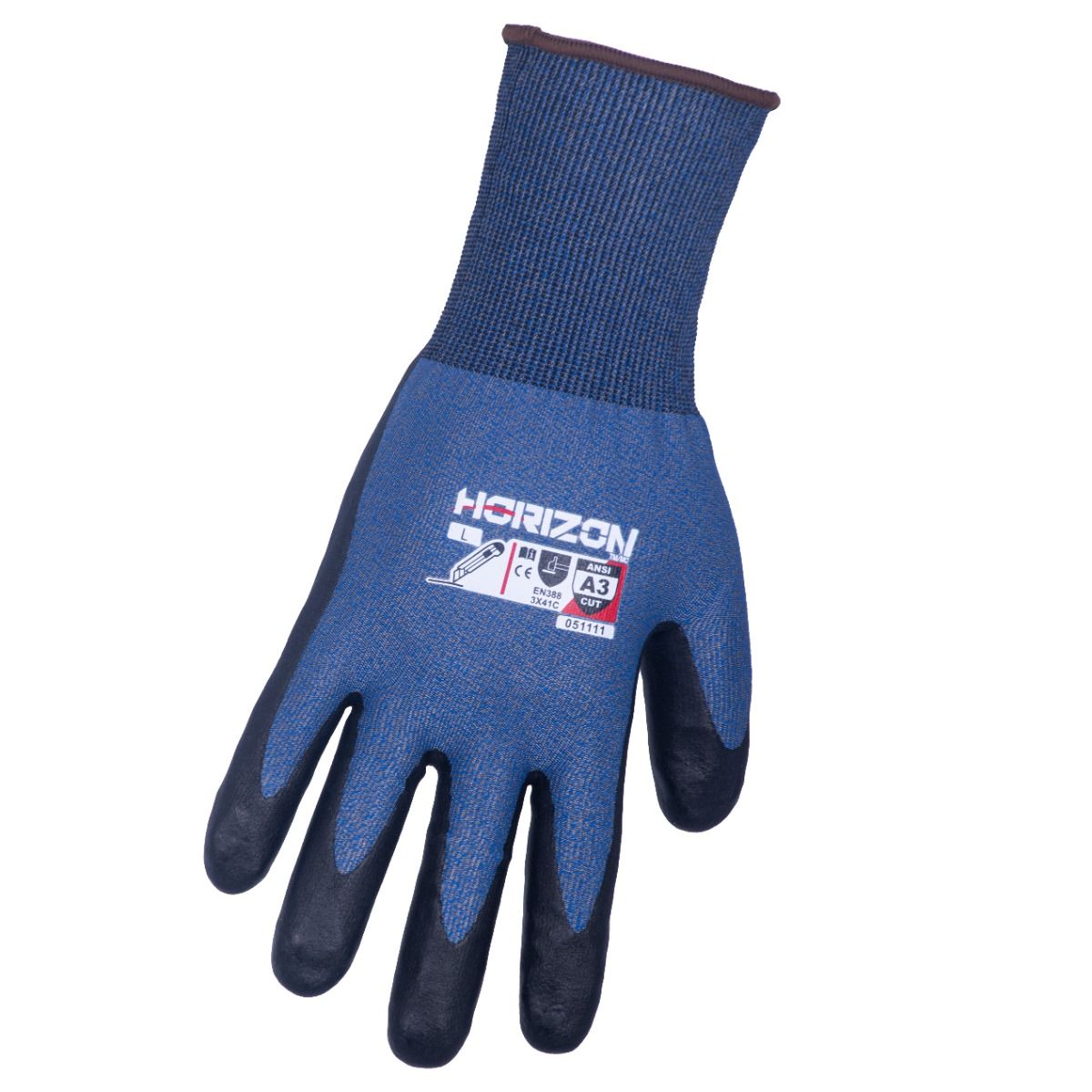 Gants résistants aux coupures ANSI A3, bleu