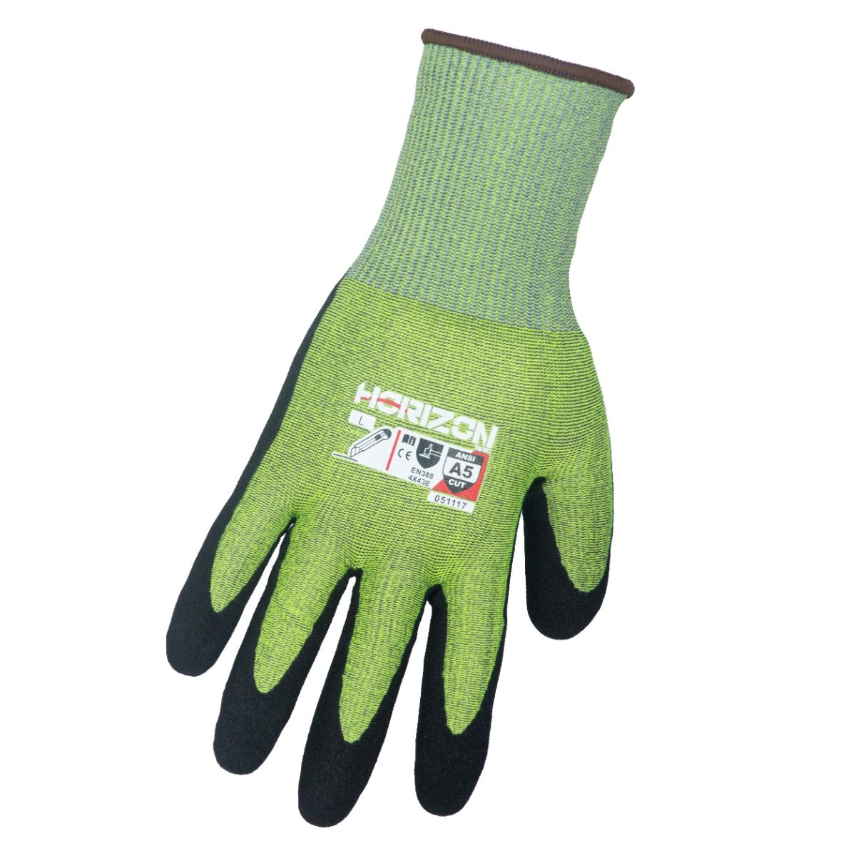 Gants résistants aux coupures ANSI A5, vert
