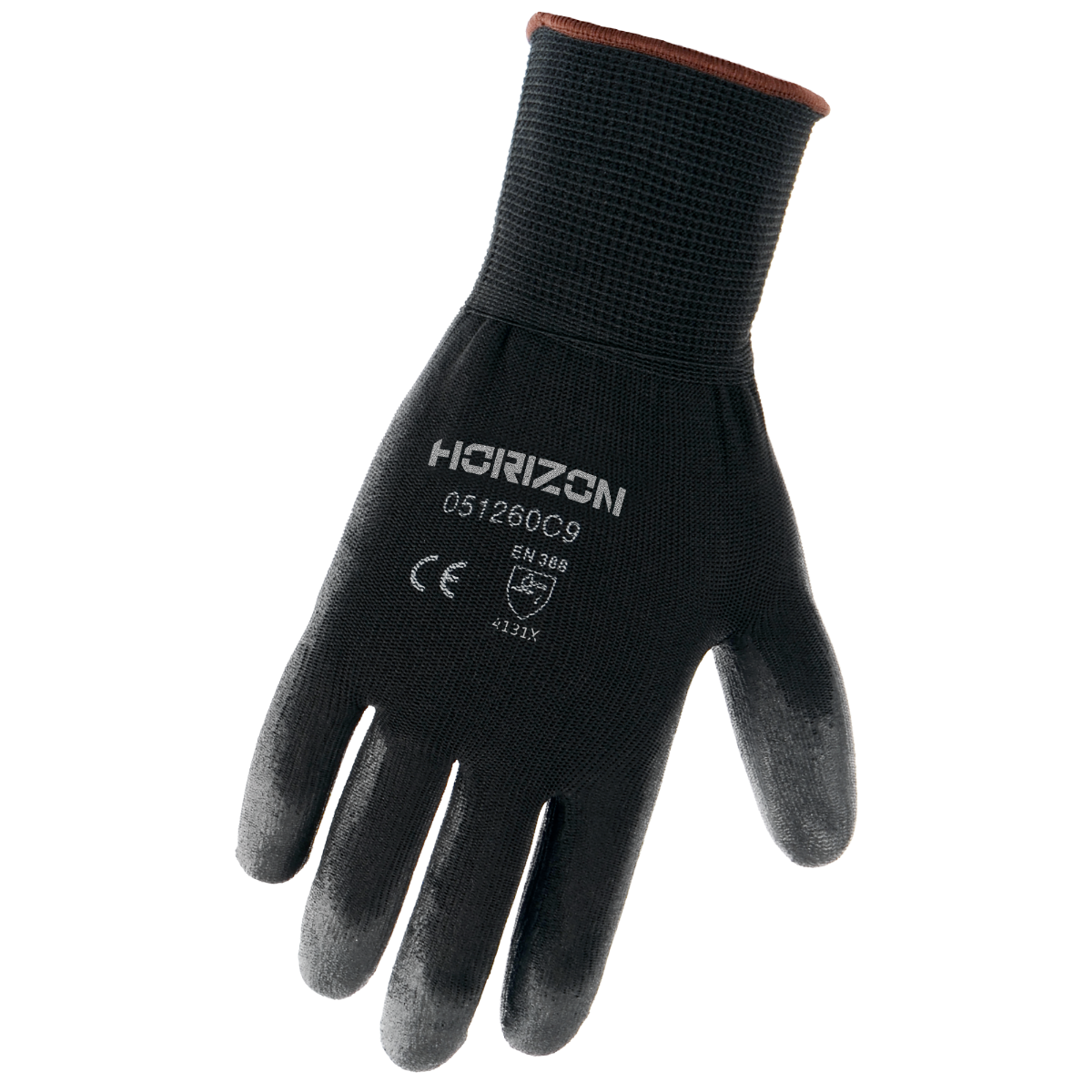 Gants enduits de polyuréthane, noir